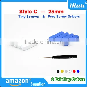 (MOQ:100pcs) Rectangular Metal Aglets Shoe Laces Tips Screw On Replacement ( Set of 4 Tips and Screws Includes Screwdriver) thumbnail-1