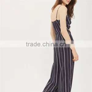 Cool Wide Leg Styling Gallus Womens Long Jumpsuit With Cute Knot thumbnail-4