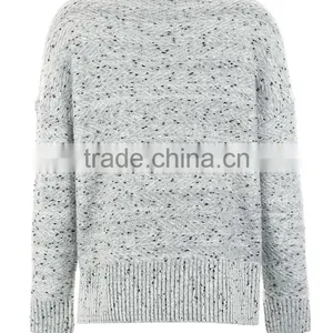 OEM Clothing Manufacturing Knitted Wool Dot Pattern Womens Sweaters With Low Price thumbnail-6