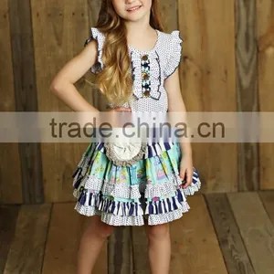 Summer New Design Baby Clothes Wholesale Girl Mustard Pie Clothing Set thumbnail-4
