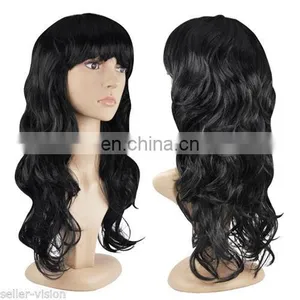 Black Synthetic Wig Hot Sale Full Lace Wig With High Quality FW2029 thumbnail-1