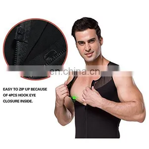 OEM Mens Abdomen Slim Body Shaper Shirt With Zipper thumbnail-6