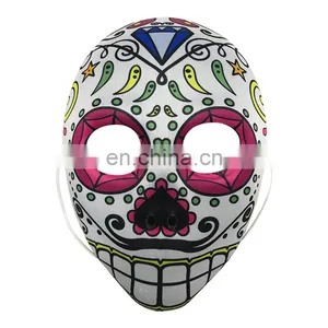White EVA Mask Covered With Fabric With Diamond Decoration for Halloween, Carnival and Party thumbnail-1