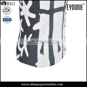 OEM Spring Black And White Pattern Print Fabric Winter Long Women Cardigan thumbnail-6