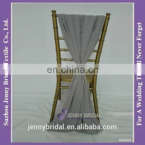 SH043H Wholesale Chiffon Purple Chair Covers thumbnail-5