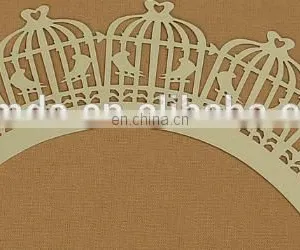 Paper Cupcake Wrappers Laser Cut Cake Decorative Wrappers thumbnail-6