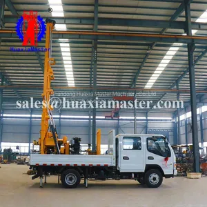 Truck Type Hydraulic Core Drill Rig Vertical Shaft Rotary Drill Rig With Hydraulic Take-off and Landing Type Folding Drill Tower thumbnail-3