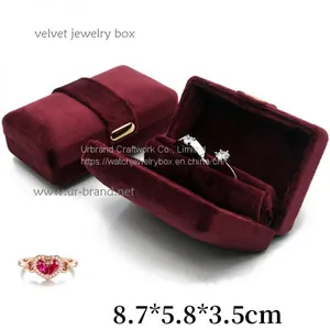 New Velvet Ring Box Pendant Storage Flannel Box Portable Mini Travel Jewelry Box thumbnail-5