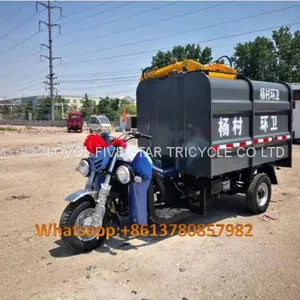 Gasoline Tricycle Cargo Loader Lovol Three Wheeler WASTE MANAGEMENT 3CBM thumbnail-1