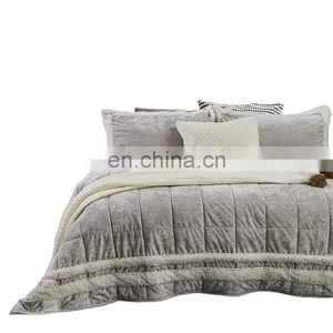 Sherpa Comforter and Throw Combo Set, Ultra Softy Fluffy Warm Checker Plaid Pattern Cold Winter Bedding Set thumbnail-1