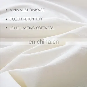 New Luxury Customized Super Soft Fluffy White 100% Microfiber Home Bed Sheet For Sale thumbnail-4