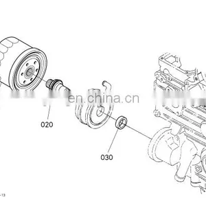 16414-3243-0 HH164-3243-0 Cartridge Oil Filter for V2003 Engine Spare Parts thumbnail-1