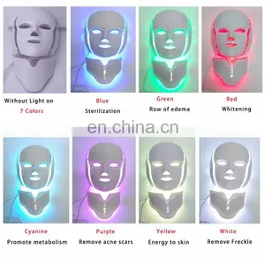 Multifunction Colorful Photon Facial Neck Skin Care Light Beauty Therapy 7 Colors LED Face Mask Neck Mask thumbnail-3