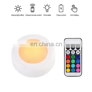 Wireless LED RGB Night Light Color Atmosphere Light Battery Cabinet Night Light thumbnail-3