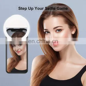 DSY Rechargeable USB Battery Four Colors Clip on Selfie Ring Fill Light With 36 LED for Smart Phone Camera Round Shape thumbnail-6