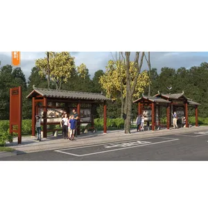 Convenient Wireless WiFi Bus Station Kiosk Intelligent Bus Shelter Platform Light Box Manufacturer thumbnail-5