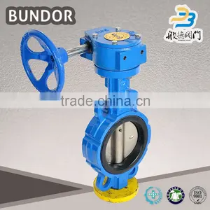 China Suppliers dn 300 Cast Iron Epdm Seat Wafer Type Worm Gear Butterfly Valve for Cement thumbnail-4