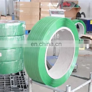 High Strength Green Color Embossed Plastic Polyester Strap Pet Strapping Belt for Goods Binding thumbnail-2