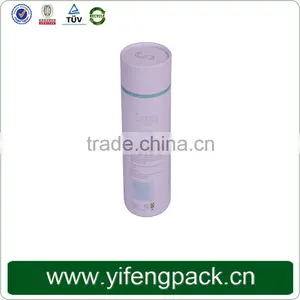 Black Paper Tube Canister Round t Shirt Hat Box With Plastic Hot thumbnail-4