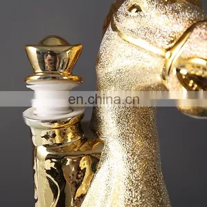 Design Custom Made 2500ml Ceramic Horse Shape Wine Bottle for Liquor/Whisky/Brandy thumbnail-4