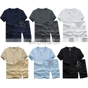 Organic t Shirt Mens Compression Shirt Set Pant Shirt New Style thumbnail-1