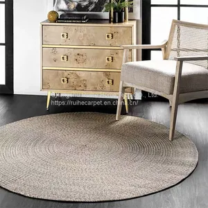 Round Shape Mixed Colours Polypropylene Braided Rug Home Carpet thumbnail-4