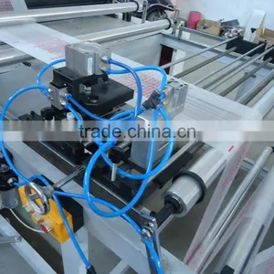 Plastic Poly Draw Handle Big Garbage Bag Making Machine To Make Ribbon Through Continuous Winding Bag thumbnail-5