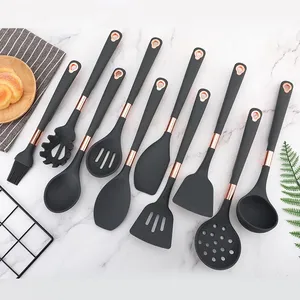 Kitchen Accessories Home and Kitchen Cookware Sets Silicone Cooking Tool Sets Non-Stick Cocina de Silicone Kitchen Utensils Sets thumbnail-1