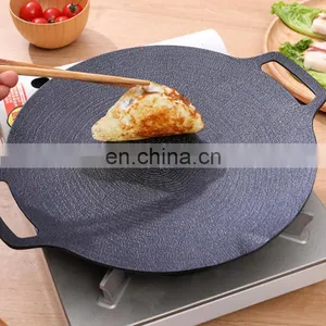 Barbecue Platter Portable Domestic Outdoor Barbecue Platter Round Steak Pan With Handle Barbecue Pan thumbnail-4