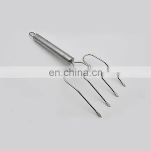 Amazon Hot Sale 2PCS Stainless Steel Turkey Chicken Forks BBQ Tools thumbnail-3