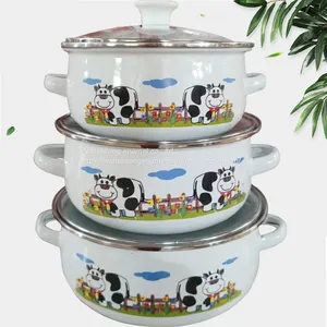 Bule Enamel Cookware/enamel Casserole Sets With Enamel Lid Wholesale thumbnail-1