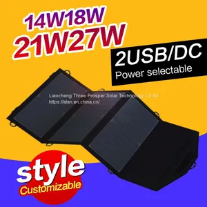 27 Watt Folding Portable Solar Charger Pack Bag for Mobile Phone Tablet Camera thumbnail-1