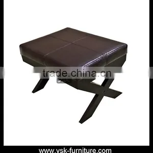 OT-096 X Shape Solid Wood Legs Stool With Cushion thumbnail-1