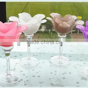 Flower Glass Containers for Candles thumbnail-1