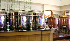 Restaurant Copper Brewing Equipment Steam Heating 1000L 2 Or 3 Vessels thumbnail-5