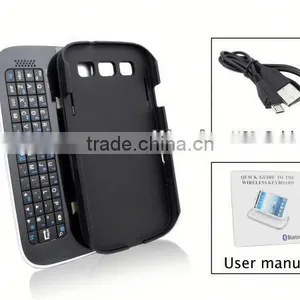 For Samsung Galaxy S3 I9300 Detachable Bluetooth Keyboard Case thumbnail-1