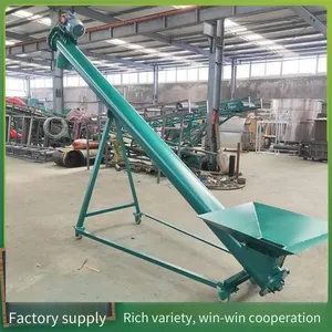 304 Stainless Steel Screw Conveyor With Thickened Pipe Wall, Auger Conveyor for Calcium Powder and Granules, Round Pipe Feeder thumbnail-1