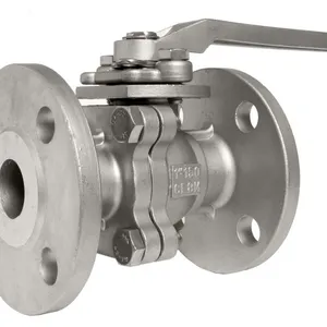 ANSI API Ball Valve Two Hemisphere SS304 SS316 CF8 CF8M High Platform Flange 2 Piece Ball Valve Industrial Pipeline Valve thumbnail-3