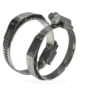 German Type Worm Drive Hose Clamp Automotive Partial Head With Spring thumbnail-2