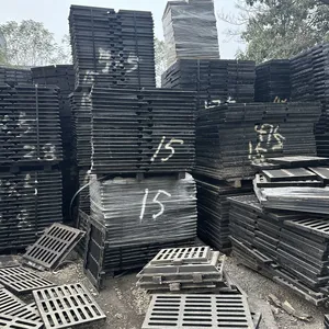 Customized Cast Iron Drainage Manhole Covers High Precision Round Manhole Cover Black Durable Half Weight Jingdong Model 600 thumbnail-6