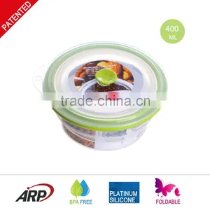 400ml Folding Kitchen Silicone Lunch Box thumbnail-1