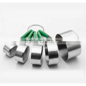 5 PCS Solid Sturdy Stainless Steel Stackable Measuring Cups Set thumbnail-3