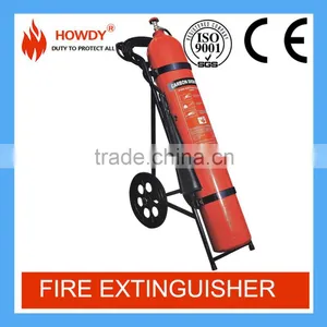 China 50kg Carbon Dioxide Fire Extinguisher Wheeled CO2 Fire Fighting Equipment With Valve thumbnail-1