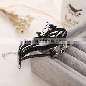2015 Hot Popular Multilayer Handmade Leather Bracelet for Men thumbnail-3