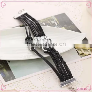 Europe and the United States Fashion Vintage Personality Leather Bracelet Men Exaggerate Bracelet thumbnail-1
