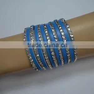 Wholesale Multi Stripped Genuine Leather Bracelets thumbnail-2