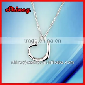Sterling Silver Open Heart Charm Pendant thumbnail-1