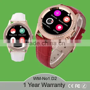NO.1 D2 MTK2502 Capacitive Touch Screen Bluetooth 4.0 Waterproof Women Smart Watch Support Health Monitoring thumbnail-1