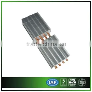 Customized Cross Aluminum Fin Copper Heat Pipe Heat Sink thumbnail-1