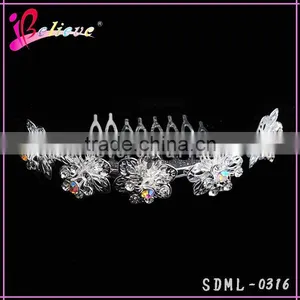 Hair Jewelry Wholesale Diamond Flower Hair Comb Chinese Wedding Hair Accessories thumbnail-1